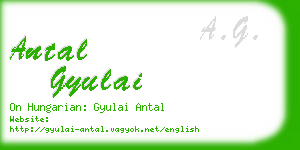 antal gyulai business card